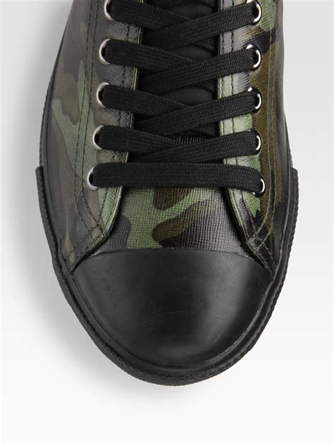 prada sneakers saks|Prada camouflage sneakers.